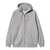 Carhartt WIP Hooded Chase Jacket - Heather Grey/Gold