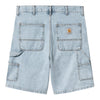 Carhartt WIP Double Knee Short - Blue Heavy Stone Bleached