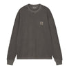 Carhartt WIP L/S Vista Waffle T-Shirt - Black (Garment Dyed)