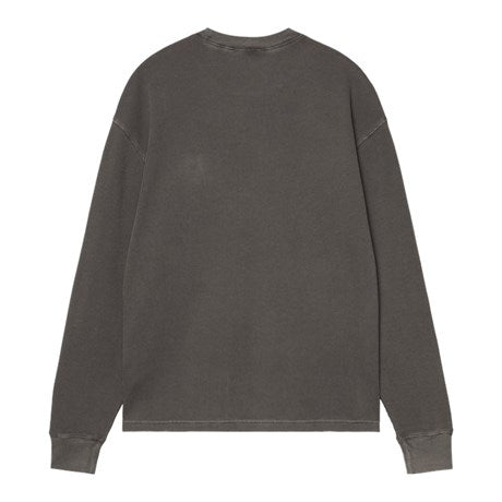Carhartt WIP L/S Vista Waffle T-Shirt - Black (Garment Dyed)