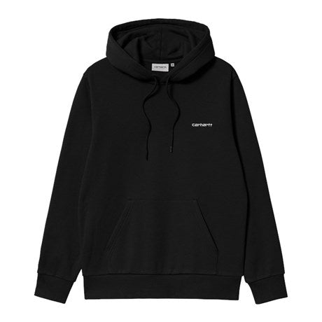 Carhartt WIP Hooded Script Emb. Sweatshirt - Black/white