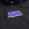 Menu Noah Embroidered Hoody - Black/Purple