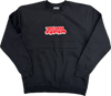 Menu Noah Embroidered Crewneck - Black/Red