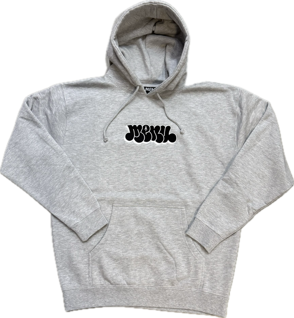 Menu Noah Embroidered Hoody - Heather Grey