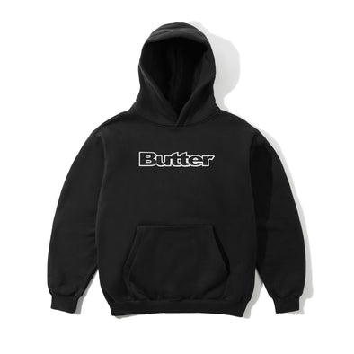 Butter Goods Satin Logo Applique Hood - Black