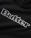 Butter Goods Satin Logo Applique Hood - Black