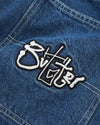 Butter Goods Scribble Denim Shorts - Mid Blue