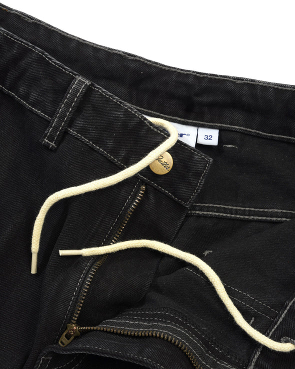 Butter Goods Scribble Denim Shorts - Washed Black