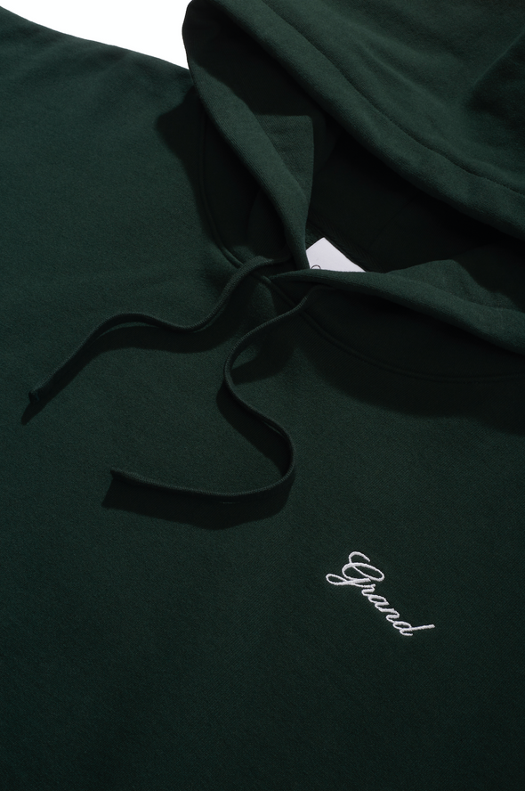 Grand Collection Script Hoodie - Forest Green
