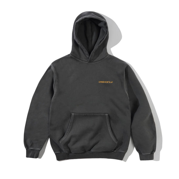 Cash Only Stencil Pigment Dye Hoodie - Washed Black