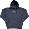 Menu Noah Embroidered Hoody - Slate Blue