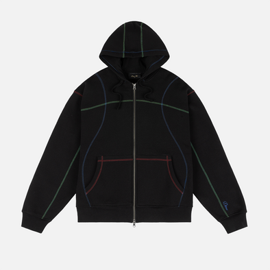 Dime Court Zip Hoodie - Black