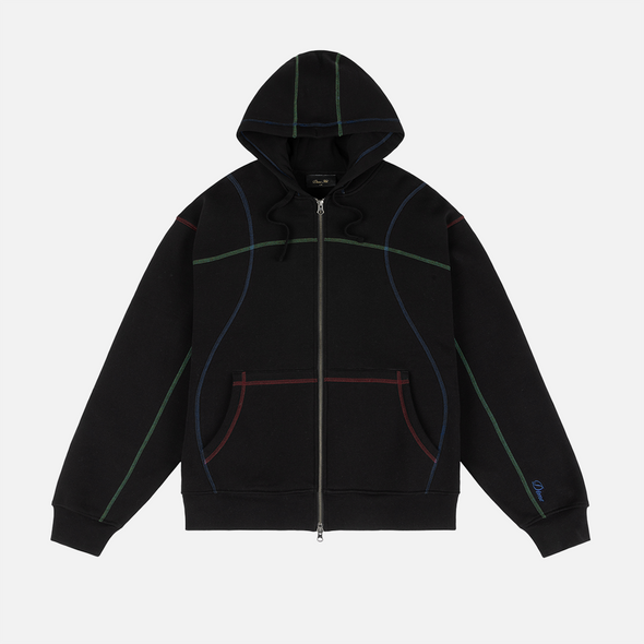 Dime Court Zip Hoodie - Black
