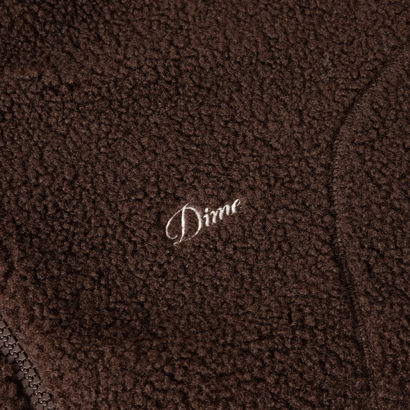 Dime Polar Fleece Sherpa Zip - Brown
