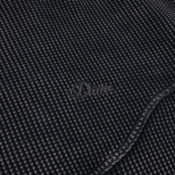 Dime Premium Waffle Zip Hoodie - Faded Black