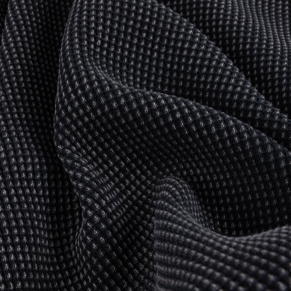 Dime Premium Waffle Zip Hoodie - Faded Black