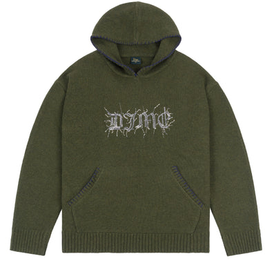 Dime Hardcore Wool Hoodie - Army Green