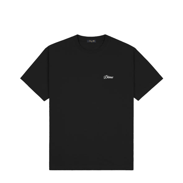 Dime Cursive Small Logo T-Shirt - Black