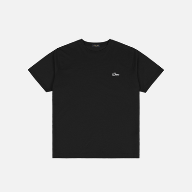 Dime Cursive Small Logo T-Shirt - Black