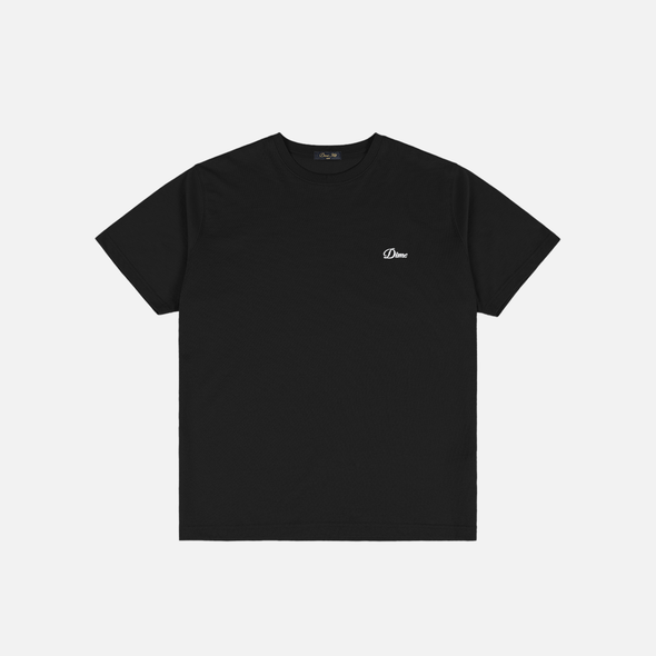 Dime Cursive Small Logo T-Shirt - Black