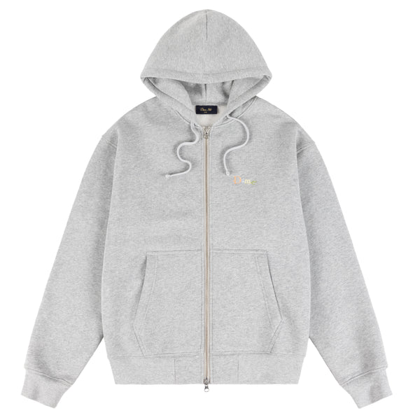 Dime Friends Zip Hoodie - Heather Grey