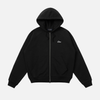 Dime Cursive Small Logo Zip-Hoodie - Black/White