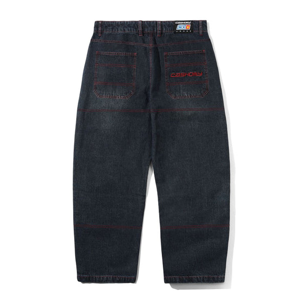 Cash Only Aleka Denim Jeans - Washed Streaky Denim