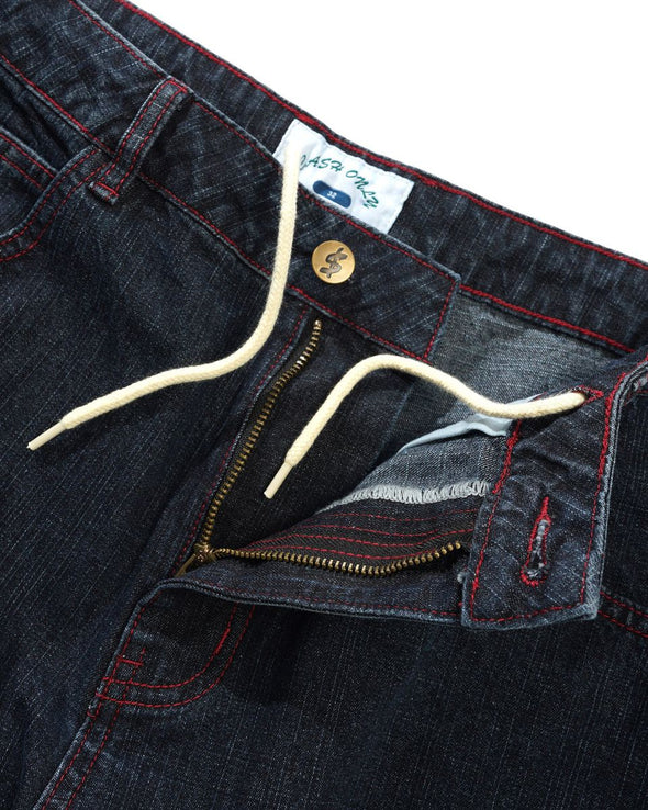 Cash Only Aleka Denim Jeans - Washed Streaky Denim