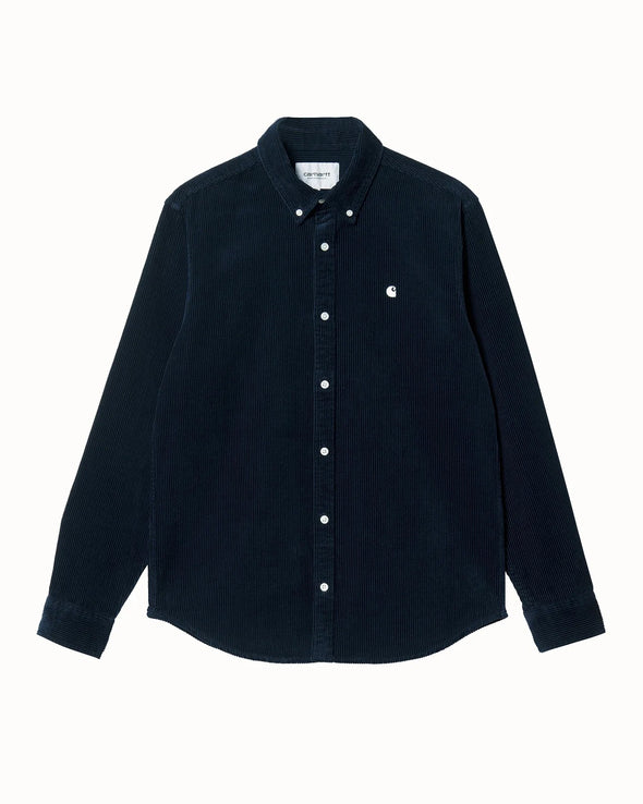 Carhartt WIP L/S Madison Cord Shirt - Dark Navy/Wax