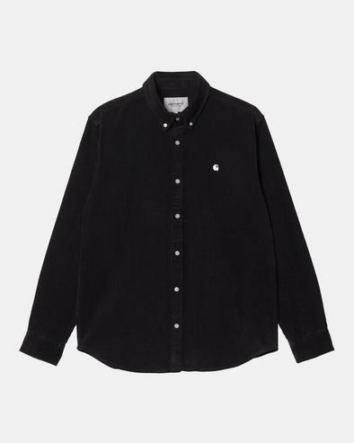 Carhartt WIP L/S Madison Fine Cord Shirt - Black
