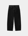 Carhartt WIP Brandon Pant - Black Stone Washed