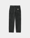 Carhartt WIP Single Knee Pant 30L - Black Stone Washed