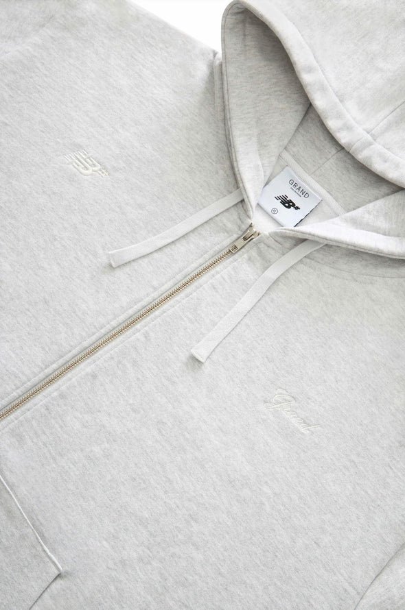 Grand X New Balance Zip Hoodie - Ash