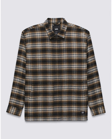 Vans Montwood Zip Flannel Shirt - Black/Sepia