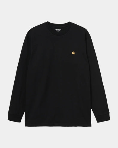 Carhartt WIP L/S Chase T-Shirt - Black/Gold