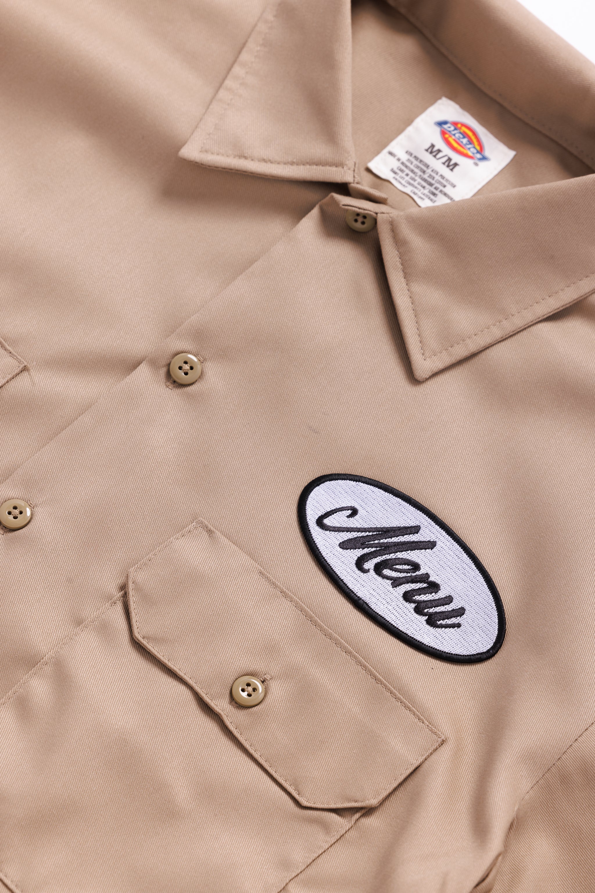 Dickies X Menu S/S Work Shirt - Khaki – Menu Skateboard Shop
