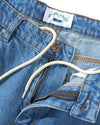 Cash Only Logo Denim Shorts - Washed Indigo