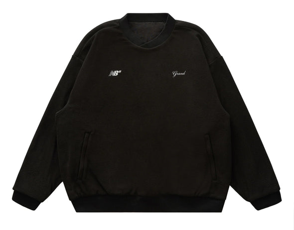 Grand X New Balance Polar Fleece Wind Shirt - Black